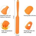 thumbnail image 2 of 3 Pcs Silicone Jar Spatulas,Cake Cream Butter Spatulas with Long Handle,Silicone Spatulas,9.5 inch Non-Stick Heat Resistant Mixing Butter Spatulas Baking Scrapers for Jars Blenders Cooking Stirring, 2 of 7