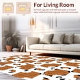 thumbnail image 2 of ODIKA 8' Machine Washable Non-Slip Area Rug, Holstein Style Interlocking Spotted Accent High Traffic Rug, Brown, 296012, 2 of 7