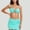 Green, variant on Women's 3-Piece Bikini Set with Ring Front Bandeau Top High Waist Bottom and Matching Cover-Up Skirt - Medium, Fuchsia