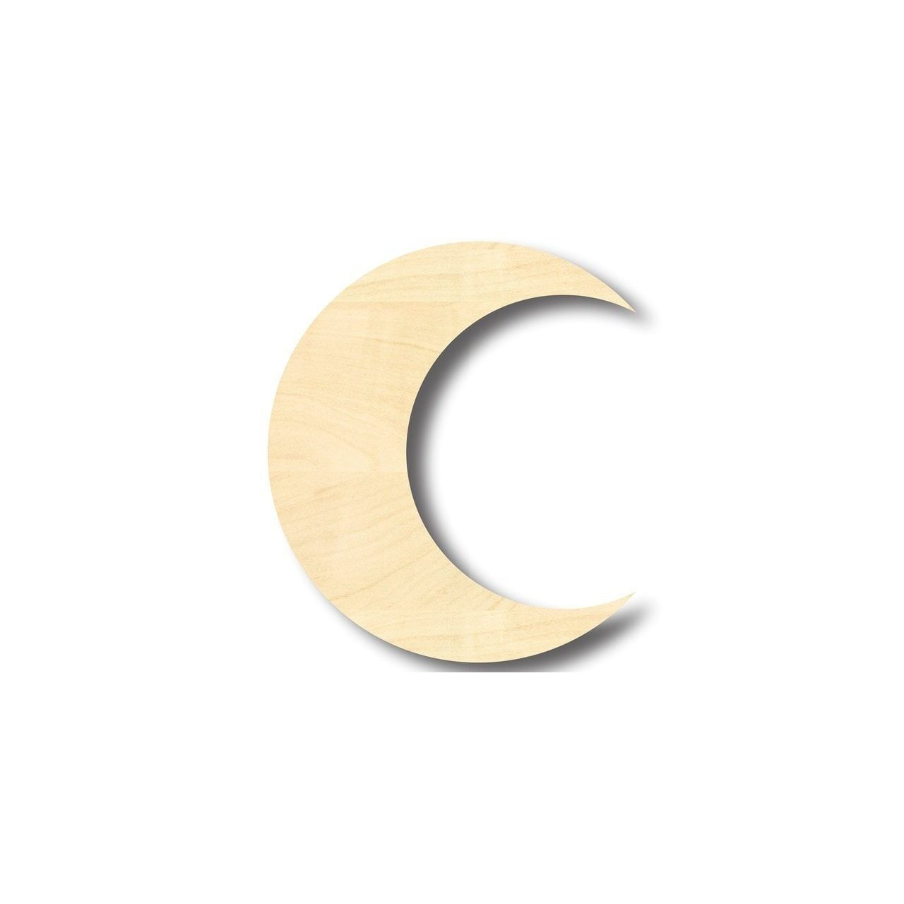 Crescent Moon Laser Cut Out Unfinished Wood Shape Craft