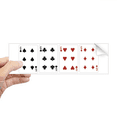 thumbnail image 1 of Patron de juego naipes fichas utensilios Rectángulo Parachoques Pegatina Cuaderno Ventana Calcomanía, 1 of 1