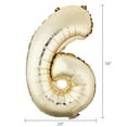 thumbnail image 3 of 16" Gold Number 6 Foil Balloon, by Way To Celebrate, 3 of 5