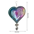 thumbnail image 6 of Tzgsonp 3D Heart Wind Spinner Metal Stainless Steel Heart Wind Catchers with Hook Hanging Wind Spinner Rotatable Love Heart Wind Chimes, 6 of 7