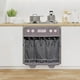 thumbnail image 1 of Falda de horno de lino hecha a mano con bordes fruncidos y lazos de cinta, montaje sin costuras, decoración de cocina para gabinetes y electrodomésticos, 1 of 7