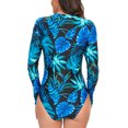 thumbnail image 5 of Utoimkio Women's Rash Guard One Piece Swimsuit Front Zip Long Sleeve Athletic Swimwear Sun Protection Bathing Suits for Women Summer High Cut One Piece Swim Shirts, 5 of 6