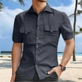 thumbnail image 2 of Men's Slim Fit Casual Button Down Shirt Comfortable Breathable Daily Wear Stylish Versatile Classic Design, 2 of 5