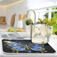 thumbnail image 5 of Coolnut Elegant Butterfly Dish Drying Mat for Kitchen Counter, Ultra Absorbent Reversible Microfiber Dishes Drying Rack Pad Heat-resistant Mats 16x18in Home Decor, 5 of 7