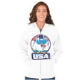 thumbnail image 3 of Tootsie Mr Owl USA American Patriot Unisex Plus Size Zip Hoodie Brisco Brands 3X, 3 of 5
