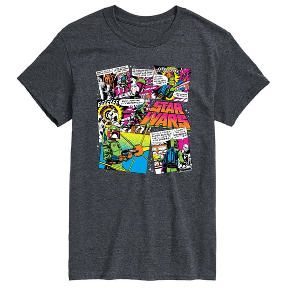 Star Wars - Boba Fett Comic Strip - Men's Short Sleeve Graphic T-Shirt