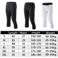 thumbnail image 3 of Men Compression Shorts Gym 3/4 Pant Base Layers Running Sport Tights Leggings, 3 of 9