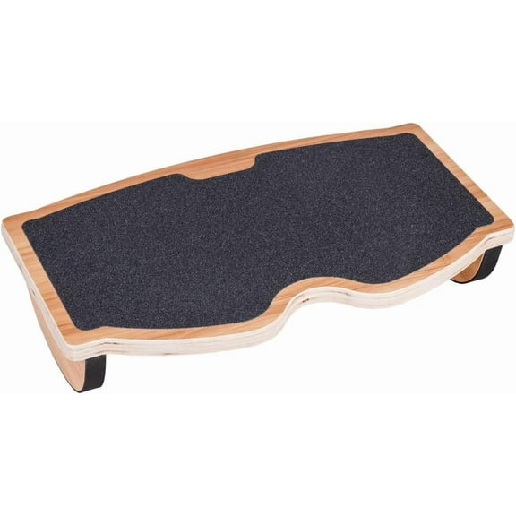 Ergonomic wooden footrest promotes circulation, improves comfort, and supports 350 lbs