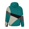 thumbnail image 3 of Mens Hooded Sweatshirts Color Block Casual Pullover Long Sleeve Hoodie With Pocket Sweatshirts, 3 of 4