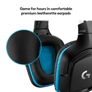 Logitech G432 Wired Gaming Headset, 7.1 Surround Sound, DTS Headphone:X 2.0, 50 mm Audio Drivers, USB and 3.5 mm Jack, Flip-to-Mute Mic, PC, Black