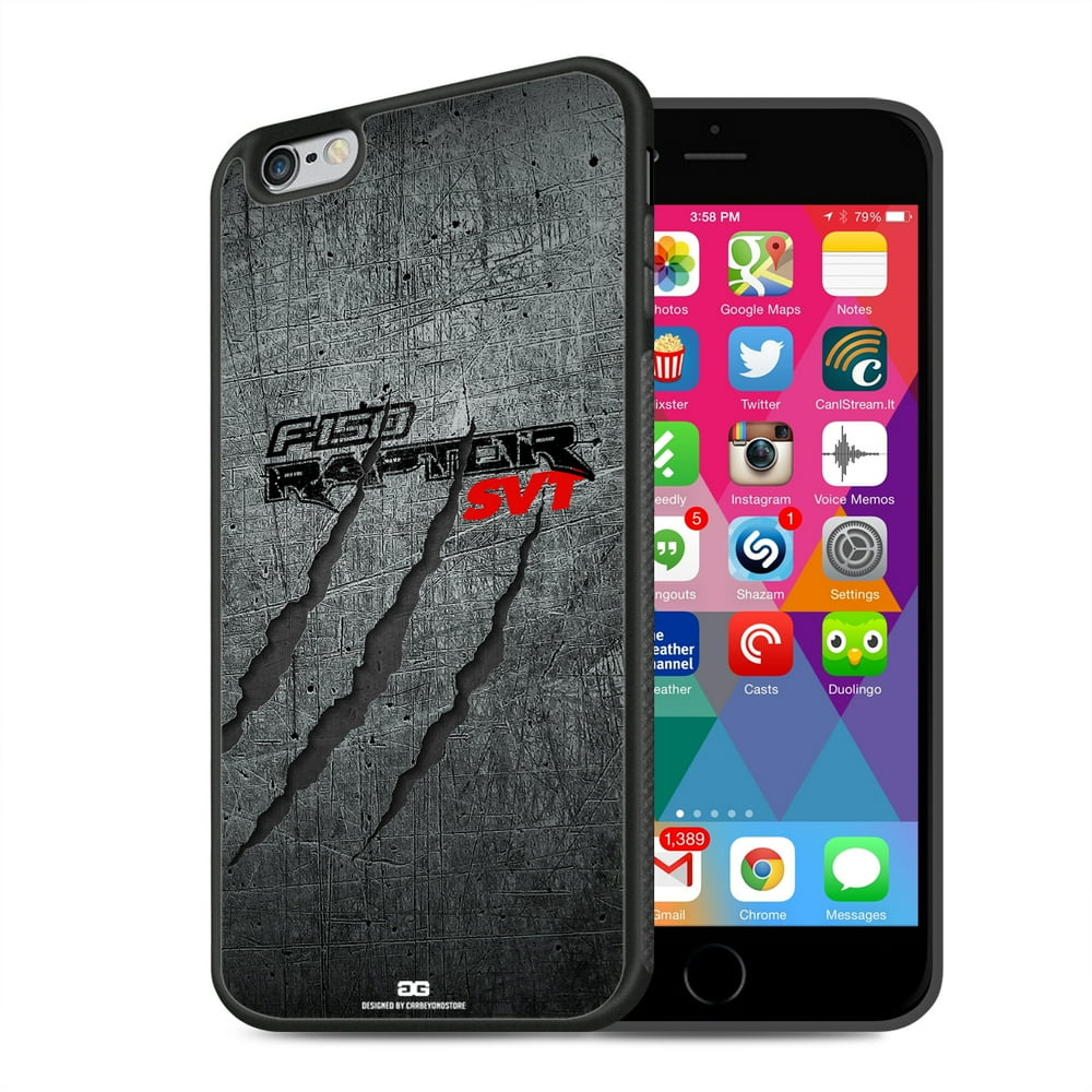 Ford F150 Raptor SVT Claw Mark iPhone 6 Plus Black TPU Rubber Cell