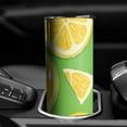thumbnail image 3 of 20 OZ Slim Tumblers Lemon Slices Double Wall Travel Mug with Lid and Straw,Stainless Steel Vacuum Insulated Insulated Tumbler Gifts for Drinking Coffee Cafe, 3 of 7