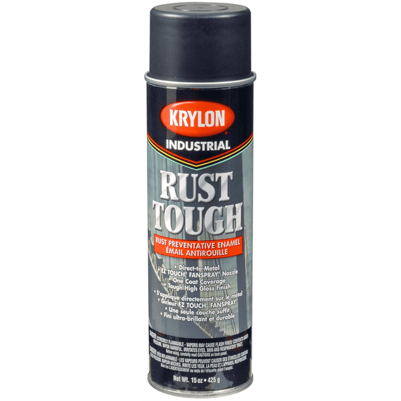 Krylon Rust Prevent Enamel Flat Black 15 oz.