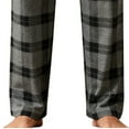 thumbnail image 6 of Stamzod Men's Sleepwear Fashion Plaid Loose Casual Pajama Pants Men Elastic Waist Straight Oversized Pajamas with Pockets Gray W XXL, 6 of 7
