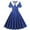 Blue, variant on Women 1950s Cape Collar Dresses 50s Vintage Short Sleeve Cocktail Swing Dress Polka Dot Rockabilly Prom Midi Dress