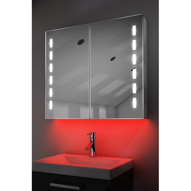 Bathroom Bluetooth Mirror With LED Under Lighting, Demister, & Sensor k367aud Walmart
