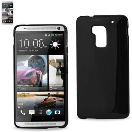 Reiko Premium Pearl Powder TPU Polymer Case for HTC One Max T6, Black