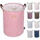 thumbnail image 1 of Cesto de ropa de almacenamiento redondo plegable grueso, algodón (rosa) Adepaton LN-1050, 1 of 5