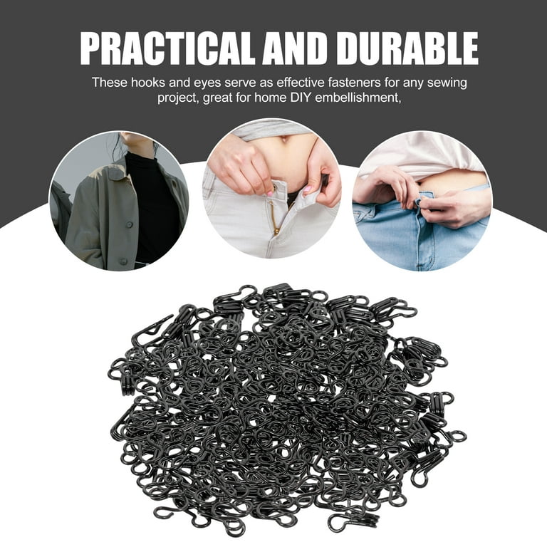 100pcs Professional Sewing Hooks and Eyes Closure for Bra and Clothing 