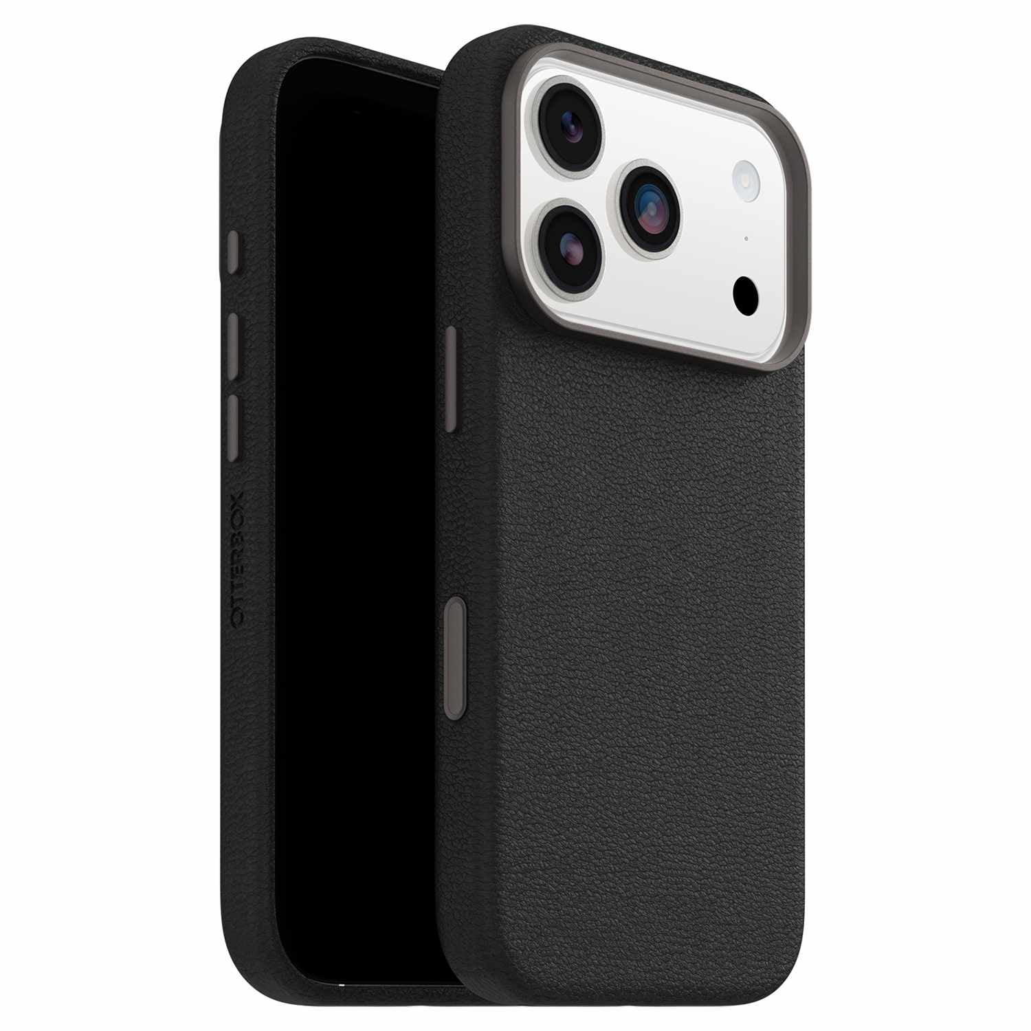 OtterBox Étui Symmetry Cactus Leather MagSafe avec Contrôle de la Caméra Noir Ash (Noir) pour iPhone Air