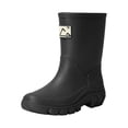 thumbnail image 2 of Women's Waterproof Mid-Calf Rain Boots Lightweight Rubber Garden Shoes with Wide Calf and Anti-Slip Sole for Outdoor Farm Work Black 8, 2 of 6
