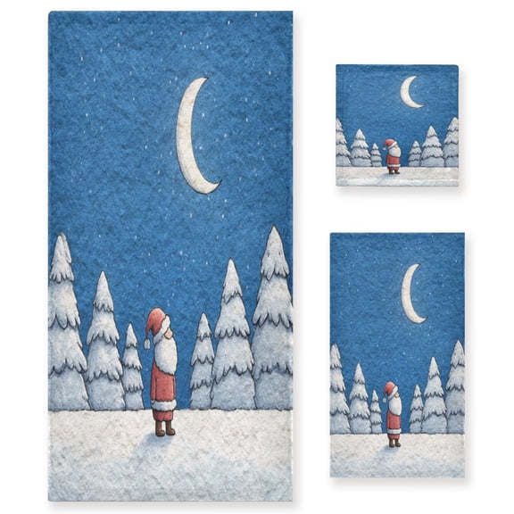 Three-Piece Towel Set Face Towel Towel Set Hand Towel Bath Towel Cotton Bath Towels Bath Towel Sets Hand Bath Towels Christmas Eve