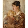 thumbnail image 3 of Ernst Josephson 15x18 Black Modern Framed Museum Art Print Titled - Mother and Child. the Wife and Daughter of the Artist Allan Osterlind (1886), 3 of 5