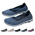 thumbnail image 4 of Wedge Slip on Loafers Walking Shoes for Women Beach Lightweight Comfortable Woven Nursing Flats Work Shoes, 4 of 5