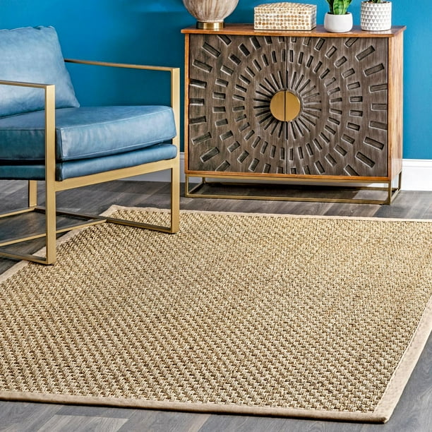 nuLOOM Hesse Checker Weave Seagrass Indoor/Outdoor Area Rug - Walmart.com - Walmart.com