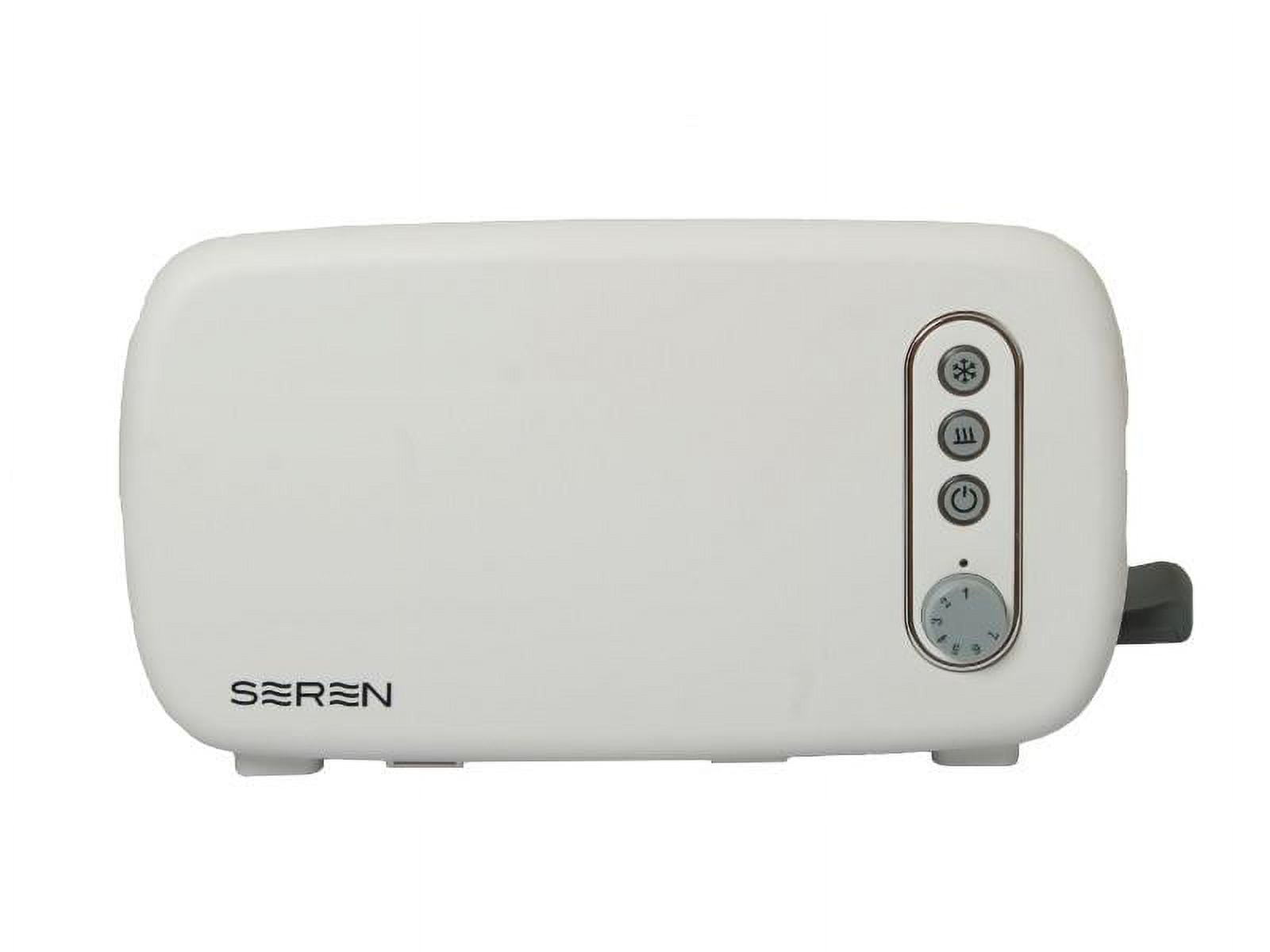 BergHOFF Seren Side Loading Toaster with Cool Touch Exterior and Removable Crumb Tray, with Cream Front Panel/ Serving Tray