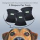 thumbnail image 2 of Envoltura Wegreeco para panza para perros, lavable, extragrande, negra (paquete de 3), 2 of 5