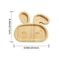 thumbnail image 2 of Baby Toddler Bunny Suction Plate, Stay Put Feeding Plate, Natural Bamboo (Blue) Hand-wash Only, 2 of 7
