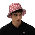 thumbnail image 6 of Kdxio Reflective Bucket Hat - Red Plaid Daisy Print Bucket Hat for Men,Women, 6 of 9