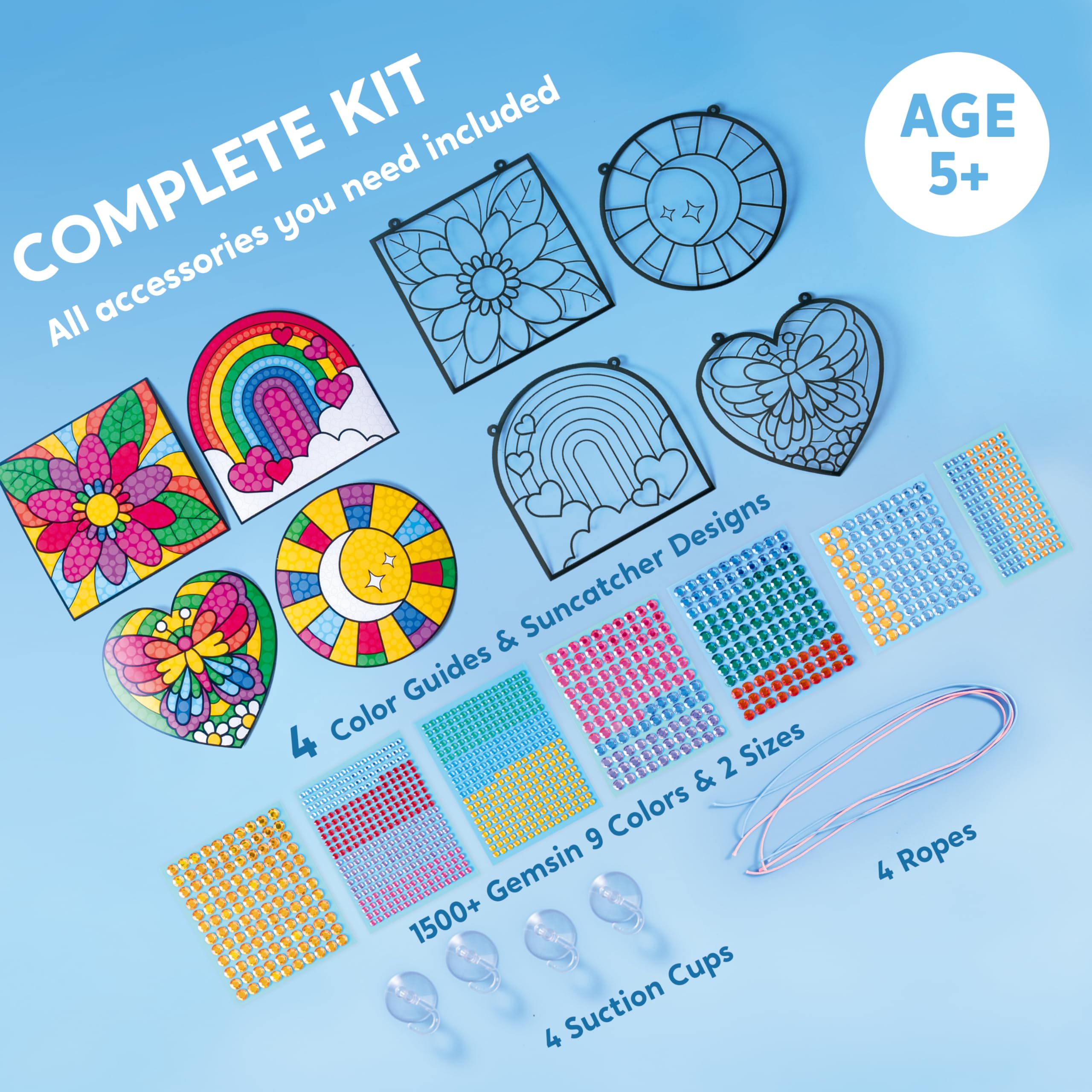 Joyfy Window Art 4 Pack Suncatcher Gem Painting Kit photo 5