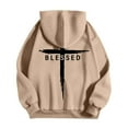thumbnail image 4 of Men Jesus Hoodies Faith Christian God Bible Verse Cross Religious Pullover Sweatshirts Khaki S, 4 of 7