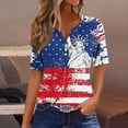 thumbnail image 2 of VerPetridure American Flag Shirt Women 4th of July Patriotic T Shirt Funny Stars Stripes Graphic Tee Independence Day T-Shirt Top, 2 of 5