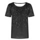 thumbnail image 4 of Blusas para las Mujeres Casual Impreso Cuello Redondo Manga Corta Camiseta Top, Tops Cortos para las Mujeres Primavera Verano, 4 of 8