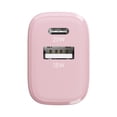 thumbnail image 6 of Powertek 20W USB-C PD + 18W USB-A Dual Port Wall Charger, Two-Tone Pastel, Pink, 6 of 6