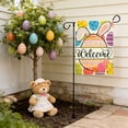 thumbnail image 5 of Easter Eggs Welcome Garden Flag 12x18 Inch Vertical Double Sided Easter Colorful Small Flags Farmhouse Outside Decoration For Yard (ONLY FLAG), 5 of 6