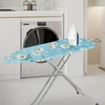 thumbnail image 2 of HELLHERO Ironing Board Cover, 15x54 Inch Standard Ironing Board Cover with Elastic Edge and Hook and Loop Fasteners Scorch and Stain Resistant Cotton Ironing Covers with Thick Padding, Daisy, 2 of 5