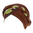 thumbnail image 3 of Weikingp Head Coverings for Women Hijab Undercap Ethnic Hat Headwear Cover Cap Head Pre-Tied Wrap Hair Braid Caps Hair Covers for Women Fashion Brown One Size, 3 of 4