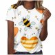 thumbnail image 3 of TaTaai Womens Casual Loose Fit Bee Festival Random Print T-Shirts Round Neck Short Sleeve Soft Stretchy Comfy Fashion Tops for Daily Casual Party Holiday Outfits Gift, 3 of 5