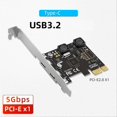 thumbnail image 1 of PCI Express X1 to USB 3.0 5Gbps 2-Port Type C For Desktop PC, 1 of 4