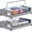 2 Pack-Gray, variant on 2 Pack Under the Bed Storage Containers,12 inch Height Under Bed Shoe Storage,31inch Long Underbed Storage with Wheels,Large Rolling under bed Clothes Storage Drawers with Lid for Dorm Tall,Black