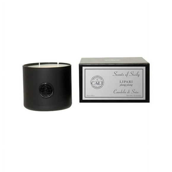 Baronessa Cali Scents of Sicily Lipari (Ylang Ylang) Black Glass Candle 18oz