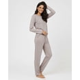 thumbnail image 6 of Real Essentials 2 Pack: Women's Comfy Pajama Sets - Short & Long Sleeve Ladies Loungewear Sleepwear PJs (Available In Plus), 6 of 8