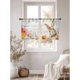 thumbnail image 3 of Bunny Easter Sheer Curtains 45 Inch Length 2 Panels Set Window Treatments, Eucalyptus Spring Floral Farmhouse Wooden Rod Pocket Semi Curtains for Living Room/Bedroom/Kitchen Décor, 104"W x 45"L, 3 of 7